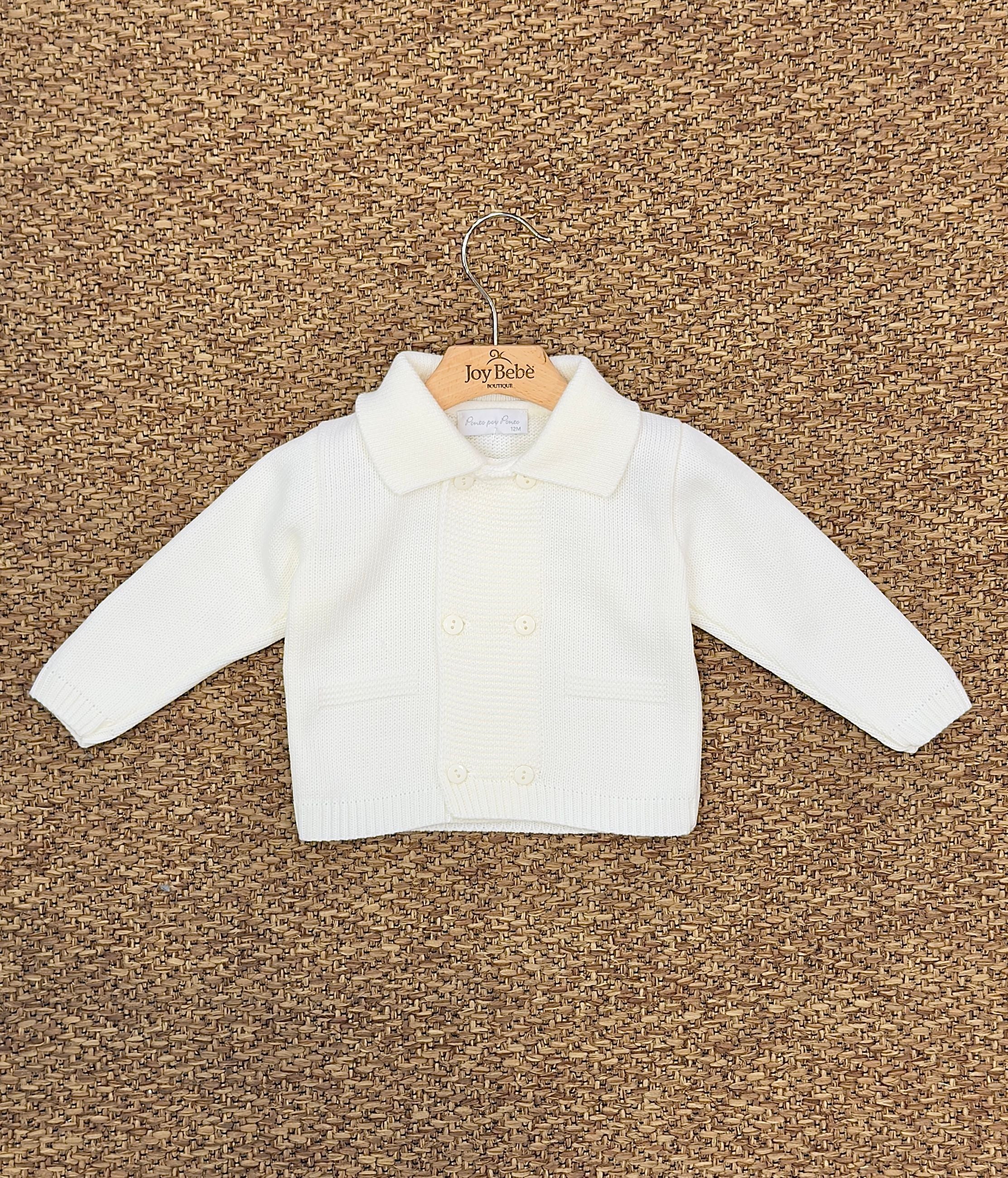 3/878 latte - CARDIGAN - PONTO POR PONTO
