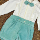 1/6423 VERDE VELLUTO - ABITO - PONTO POR PONTO