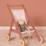 Passeggino in legno per bambole