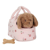 Peluche cane Jackie con trasportino Little Dutch