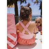 Costume Intero Incrociato con Volanti Stripes Bloom & Blush  Monnëka