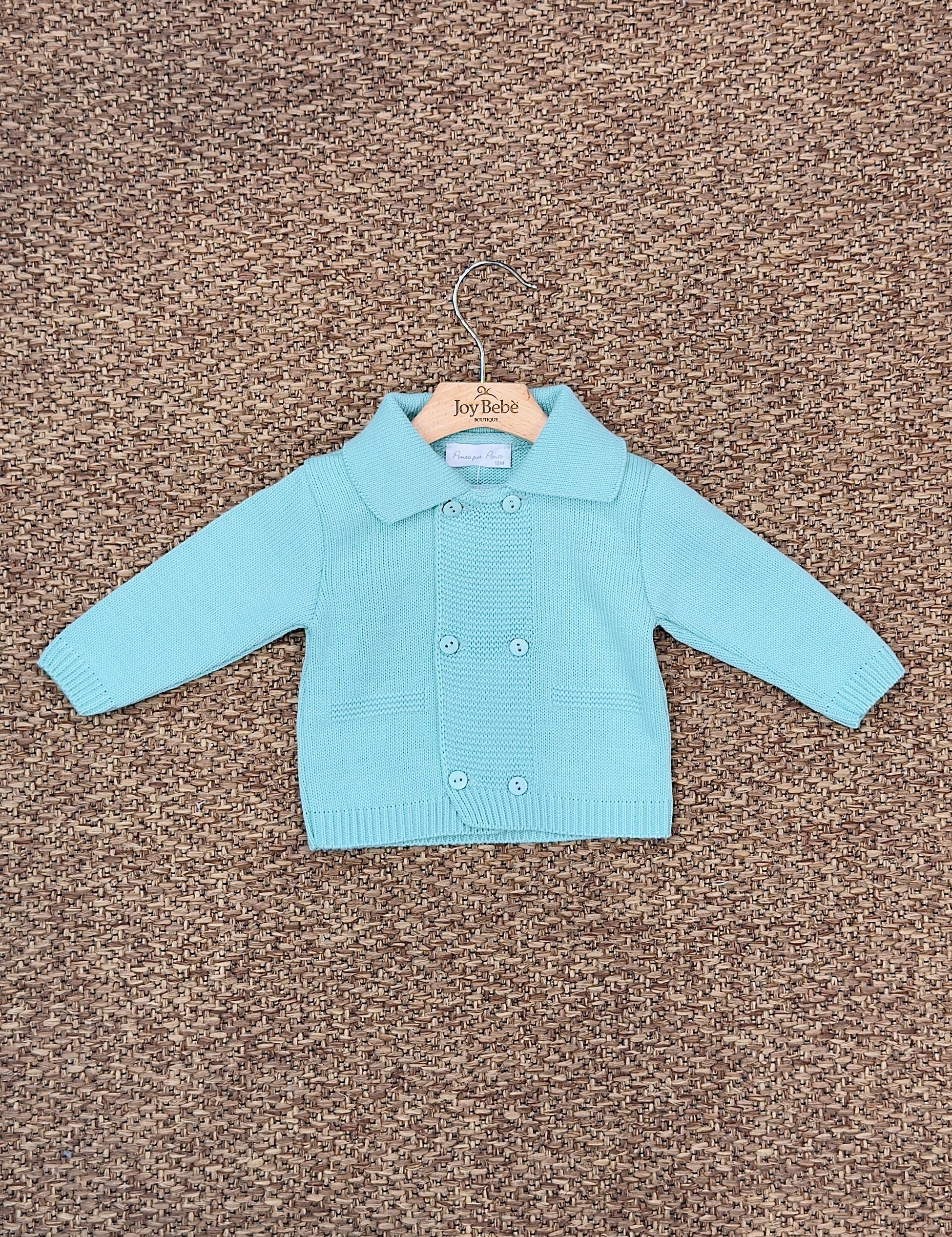 3/878 verde - CARDIGAN - PONTO POR PONTO