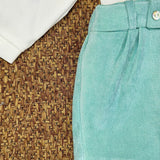 1/6423 VERDE VELLUTO - ABITO - PONTO POR PONTO