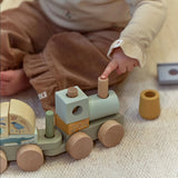 Treno a blocchi in legno Little Dutch