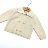 3/878 BEIGE - CARDIGAN - PONTO POR PONTO