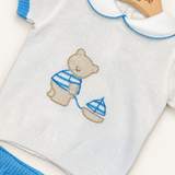 Coordinato Baby Lord su sfondo bianco caldo naturale