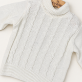 Maglione Ambaraba' su sfondo bianco caldo