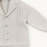 Cardigan Barcellino dettaglio 2, sfondo bianco caldo