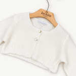Cardigan Barcellino dettaglio 1, sfondo bianco caldo