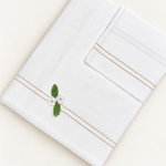 Lenzuola navicella Colori Chiari con fiori ricamati