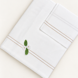 Lenzuola navicella Colori Chiari con fiori ricamati