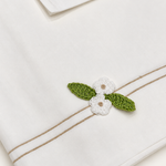 Lenzuola navicella Colori Chiari con fiori ricamati