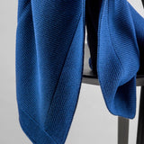 COTTON AND BAMBOO ROYAL BLUE BLANKET - BLANKET - NANNAFRUFRU'