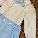 1/6423 AZZURRO VELLUTO - ABITO - PONTO POR PONTO