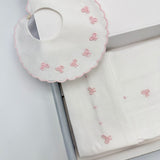 Lenzuola e Bavaglio Samuel Rosa Bimbi Chic