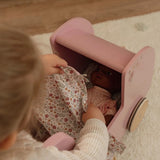 Carrozzina per bambole in legno