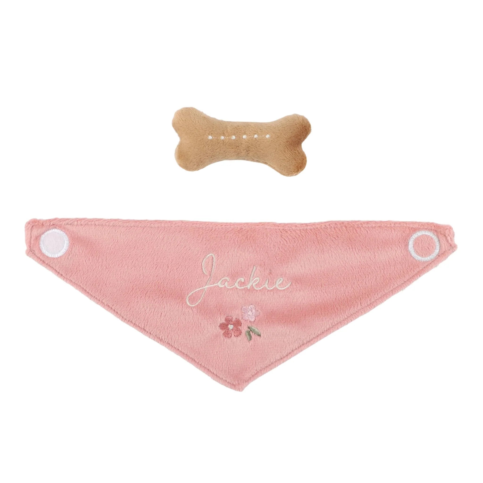 Peluche cane Jackie con trasportino Little Dutch