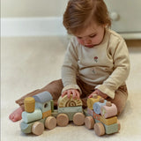 Treno a blocchi in legno Little Dutch