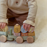 Treno a blocchi in legno Little Dutch