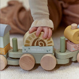 Treno a blocchi in legno Little Dutch